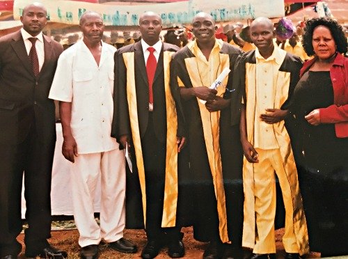 Jonathan graduating while at Luzira Prison Uganda